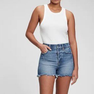 GAP 3” Sky High Rise Cheeky Shorts with Washwell | size 28